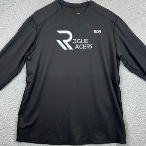 BOA Rogue Racers Shirt Mens Medium Black Performance Long Sleeve Made In USA